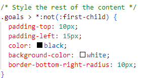 A snapshot of some CSS